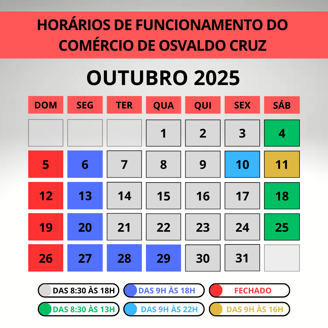 Calendário Outubro