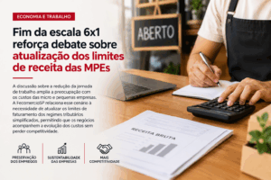 Fim da escala 6×1 reforça debate sobre atualização dos limites de receita das MPEs